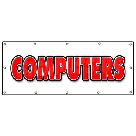 Signmission COMPUTERS BANNER SIGN computer repair signs tech virus fix computer B-120 Computers
